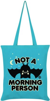 Pop Factory: Not A Morning Person - Azure Blue Tote Bag