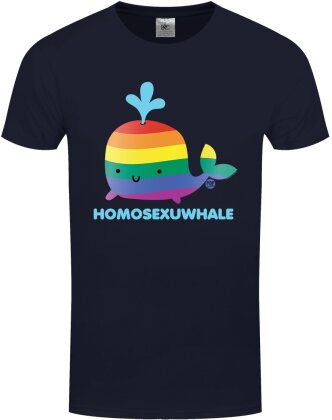 Pop Factory: Homosexuwhale - Men's Navy T-Shirt