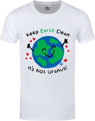 Pop Factory: Keep Earth Clean It's Not Uranus! - Men's White T-Shirt