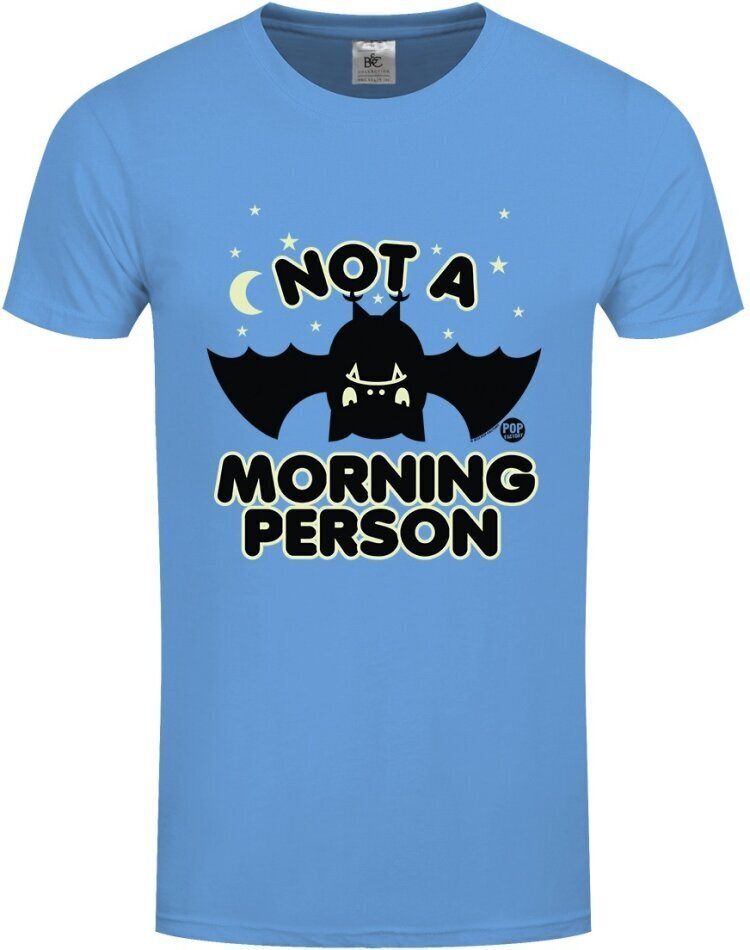 Pop Factory: Not A Morning Person - Men's Azure Blue T-Shirt - Grösse M