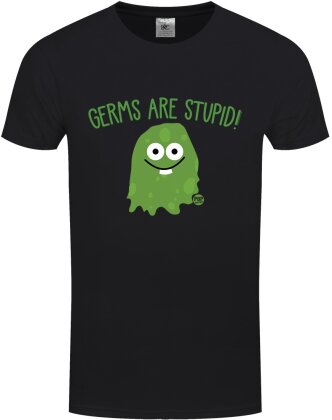Pop Factory: Germs Are Stupid - Men's Black T-Shirt
