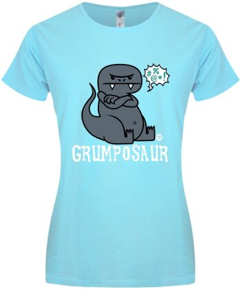 Pop Factory: Grumposaur - Ladies Turquoise T-Shirt