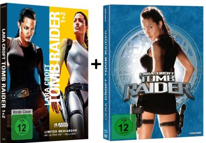 Lara Croft: Tomb Raider 1 & 2 (Double Mediabook Edition, Limited Edition, 2 4K Ultra HDs + 3 Blu-rays + DVD)