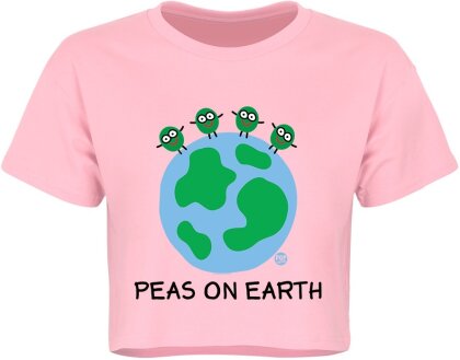 Pop Factory: Peas On Earth - Boxy Crop Top