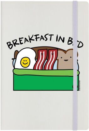 Pop Factory: Breakfast In Bed - Cream A5 Hard Cover Notebook