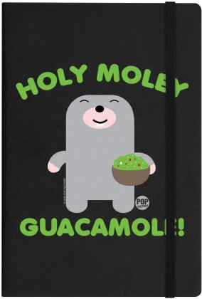 Pop Factory: Holy Moley Guacamole! - Black A5 Hard Cover Notebook