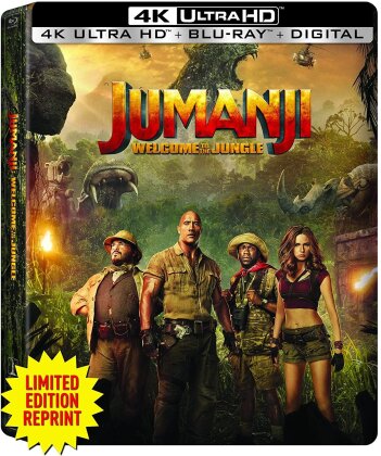 Jumanji - Welcome To The Jungle (2017) (Edizione Limitata, Steelbook, 4K Ultra HD + Blu-ray)