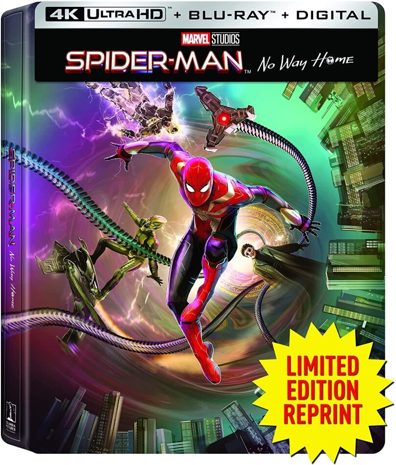 Spider-Man: No Way Home (2021) (Limited Edition, Steelbook, 4K Ultra HD + Blu-ray)