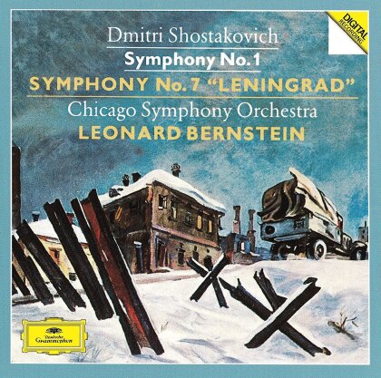 Dimitri Schostakowitsch (1906-1975), Leonard Bernstein (1918-1990) & Chicago Symhony Orchestra - Symphonies 1 & 7 Leningrad (2022 Reissue, 2 CDs)
