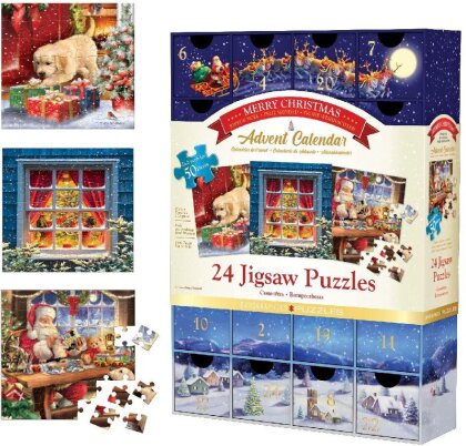 Puzzle Adventskalender - 1200 Teile Classic Christmas