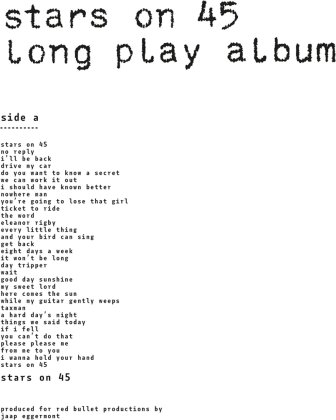Stars On 45 - Long Play Album (2022 Reissue, Music On Vinyl, LP)