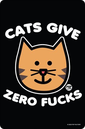 Pop Factory Cats Give Zero Fucks Greet Tin Card