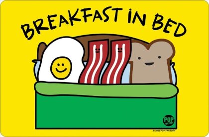 Pop Factory Breakfast In Bed Greet Tin Card