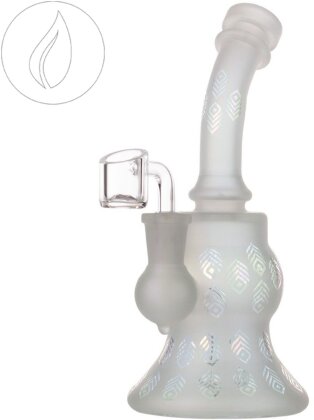 The New Ways LTD ED Mixed White Bent Neck Bubbler 20cm