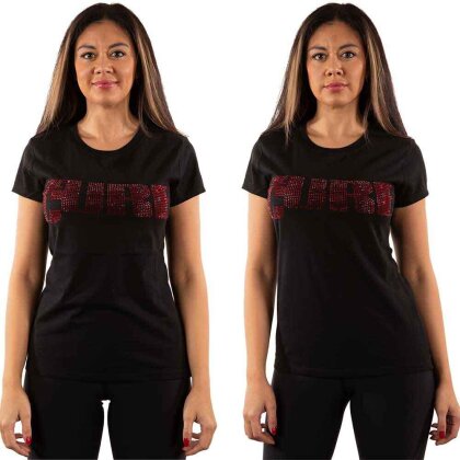 The Cure Ladies T-Shirt - Logo (Embellished)