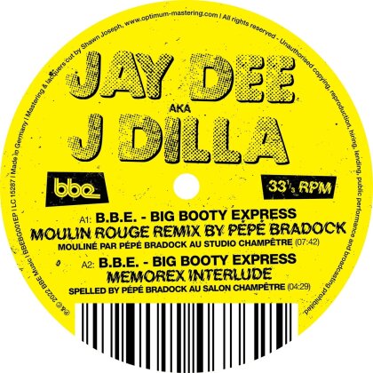 J Dilla - B.B.E. - Big Booty Express - EP (12" Maxi)