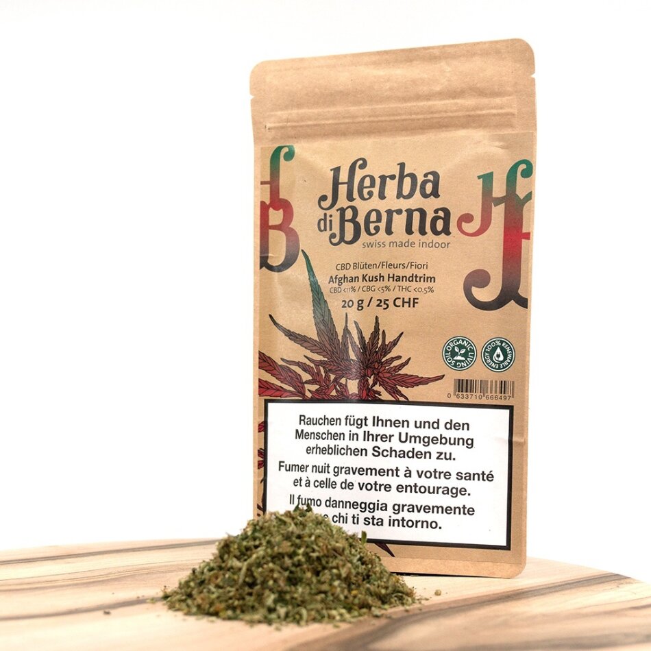 Herba di Berna Afghan Kush Indoor Trim (20g) - (CBD: 11%, THC: 0.5%)