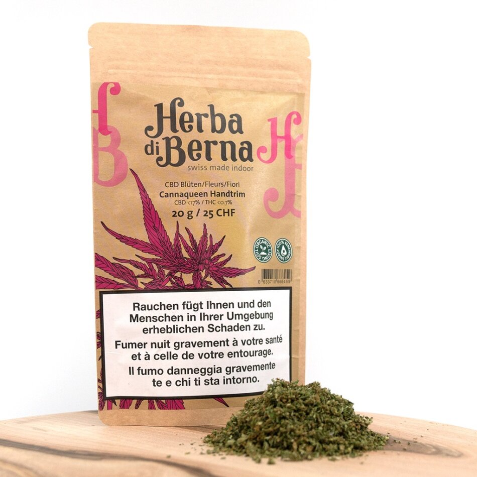 Herba di Berna Cannaqueen Indoor Trim (20g) - (CBD: 17%, THC: 0.7%)