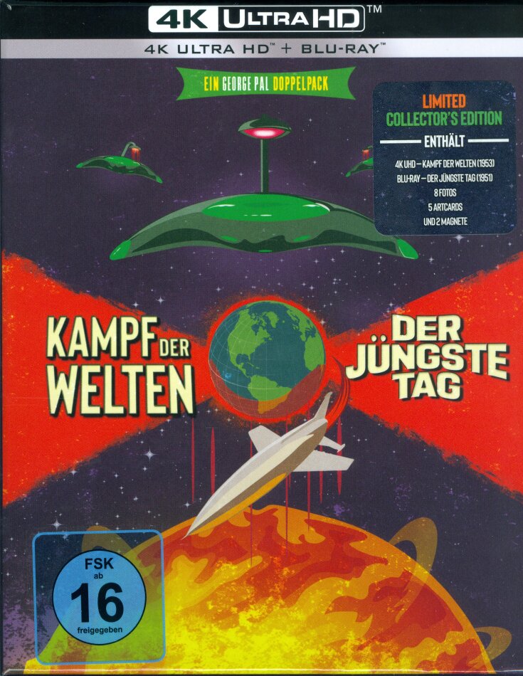 Kampf der Welten (1953) / Der Jüngste Tag (1951) (Digipack, Schuber, Collector's Edition Limitata, 4K Ultra HD + Blu-ray)