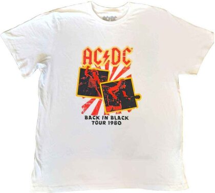 AC/DC Unisex T-Shirt - Back in Black Tour 1980