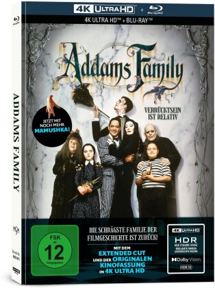 Addams Family (1991) (Extended Edition, Kinoversion, Limited Edition, Mediabook, 4K Ultra HD + Blu-ray)