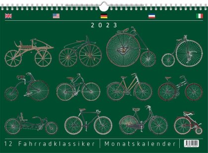 2023, 12 Fahrradklassiker - Wandkalender