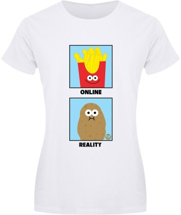 Pop Factory: Online V Reality - Ladies T-Shirt