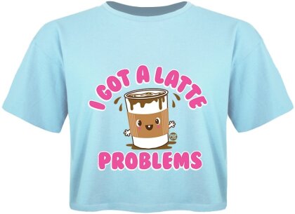 Pop Factory: I Got A Latte Problems - Ladies Boxy Crop Top