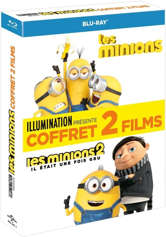 Illumination présente... Coffret 2 films - Les Minions (2015) / Les Minions 2 - Il était une fois Gru (2022) (2 Blu-ray)
