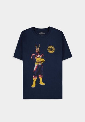 My Hero Academia - Navy All Might Quote - Men's Short Sleeved T-shirt - Taille XS