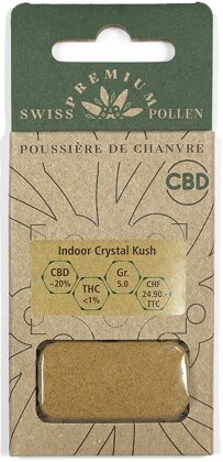 Swiss Premium Pollen Indoor Crystal Kush (5g) - (CBD: ca. 20%, THC: <1%) - CBD Hasch/Blütenstaub
