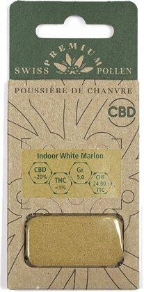 Swiss Premium Pollen Indoor White Marlon (5g) - (CBD: ca. 20%, THC: <1%) - CBD Hasch/Blütenstaub