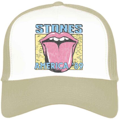 The Rolling Stones Unisex Mesh Back Cap - America '89 Tour Map