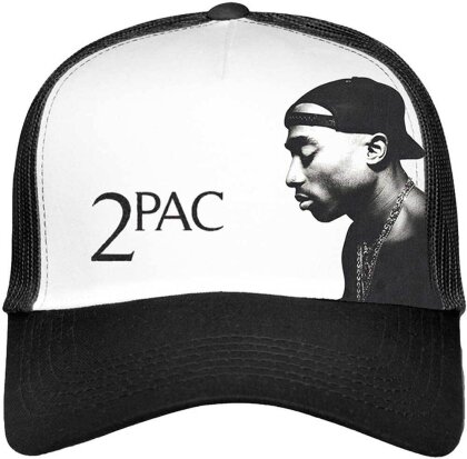Tupac - Profile Photo (Black-White) Mesh Back Cap
