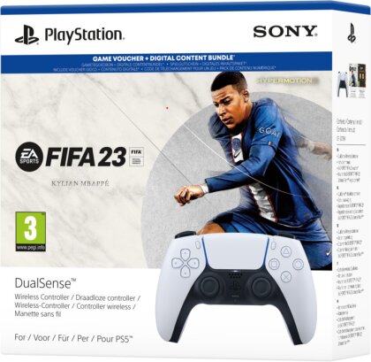 PS5 Controller DualSense White + FIFA 23 (Voucher)