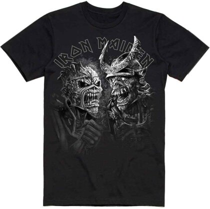 Iron Maiden: Senjutsu Grayscale Heads - Unisex T-Shirt