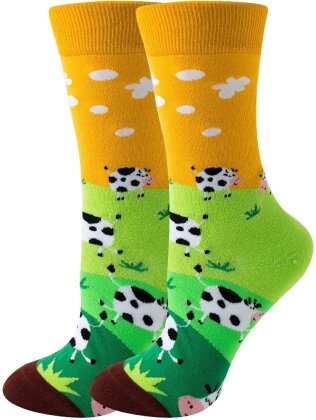 FUNNY SOCKS COW /KUH Einheitsgrösse