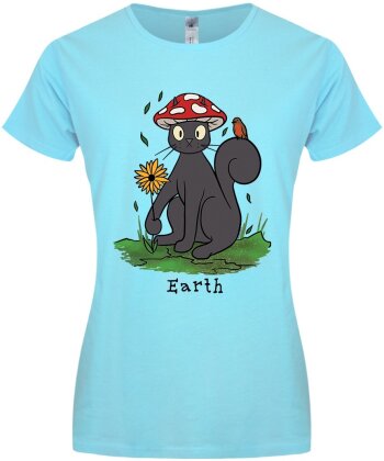 Spooky Cat: Earth - Ladies T-Shirt