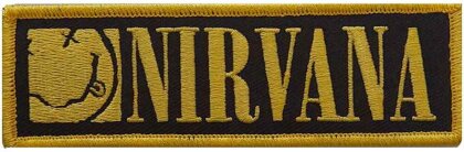Nirvana Woven Patch - Logo & Happy Face (Standard)