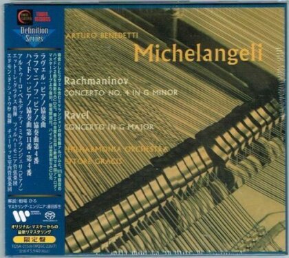 Sergej Rachmaninoff (1873-1943), Maurice Ravel (1875-1937) & Arturo Benedetti Michelangeli - Rachmaninov Concerto No.4 In G Minor Ravel Concerto In G Major (Japan Edition, Hybrid SACD + CD)