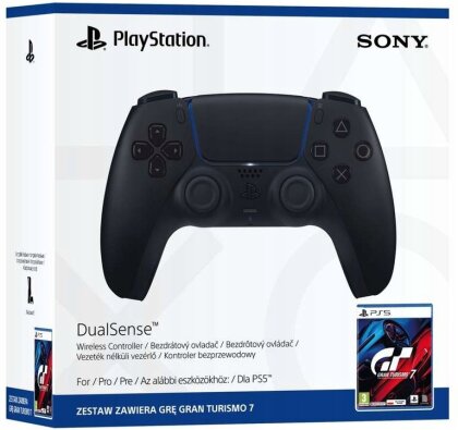 Playstation 5 Dualsense Wireless Controller black + Gran Turismo 7 Bundle