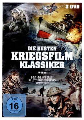 Die Besten Kriegsfilm-Klassiker - D-Day: The Sixth of June / Sink the Bismarck / The Hunters (3 DVDs)