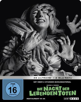 Night of the Living Dead - Die Nacht der lebenden Toten (1968) (Édition Limitée, Steelbook, 4K Ultra HD + 2 Blu-ray)