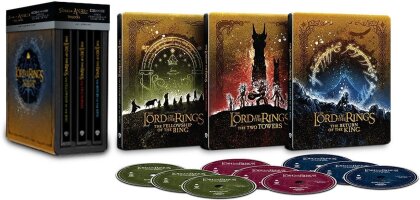 Il Signore degli Anelli 1-3: La Trilogia - The Lord of the Rings 1-3: The Motion Picture Trilogy (Extended Edition, Kinoversion, Limited Edition, Steelbook, 9 4K Ultra HDs)