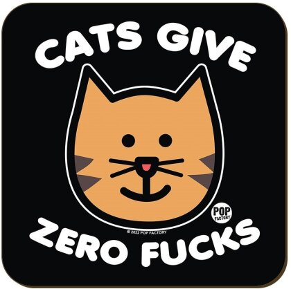 Pop Factory: Cats Give Zero Fucks - Coaster