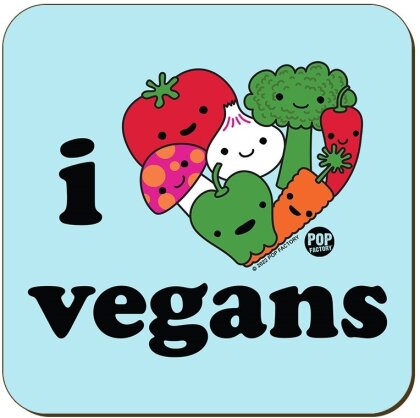 Pop Factory: I Love Vegans - Coaster
