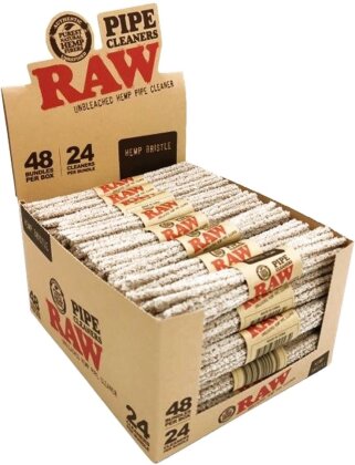 Raw Pipe Cleaner Bundle BOX 48pcs Hemp Bristle