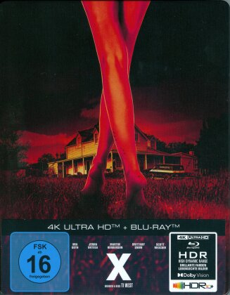 X (2022) (Limited Edition, Steelbook, 4K Ultra HD + Blu-ray)