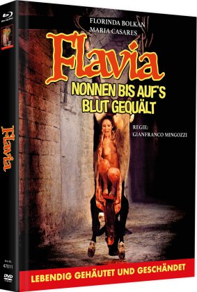 Flavia - Nonnen bis auf's Blut gequält (1974) (Cover F, Limited Edition, Mediabook, Uncut, Blu-ray + DVD)