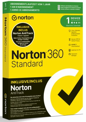 Norton 360 Standard 10GB + AntiTrack 1 Device 12MO [PC/Mac/Android/iOS]